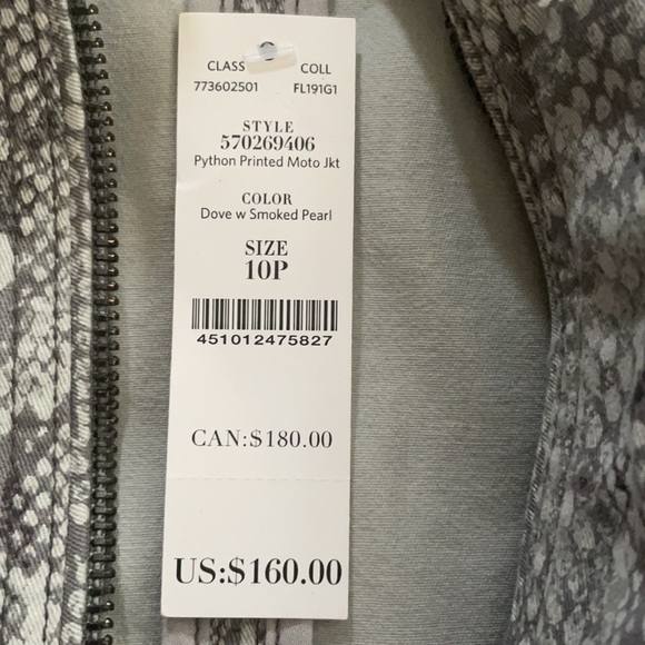 Snake skin pattern jacket ,White House black market MSRP $160.  10 petite New! - Picture 3 of 5